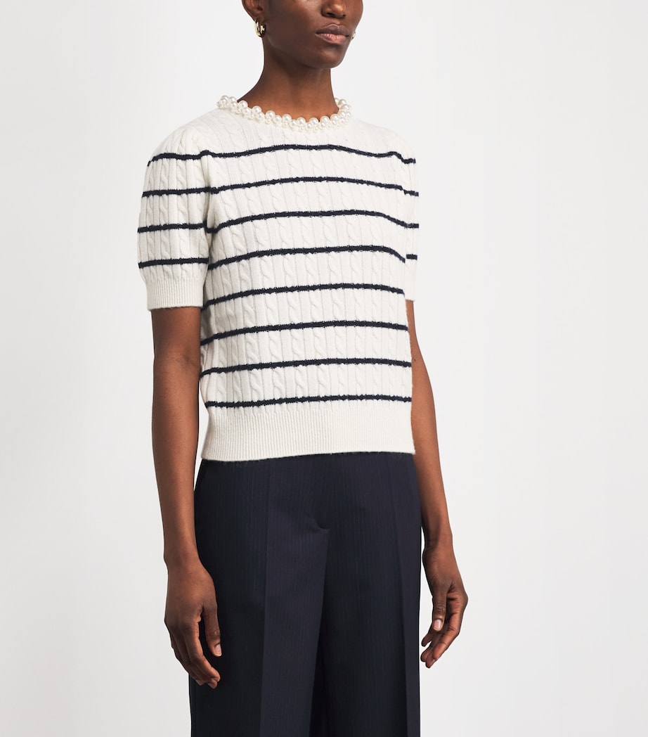 Wool-Cashmere Stripe Sweater ECRU Image 3