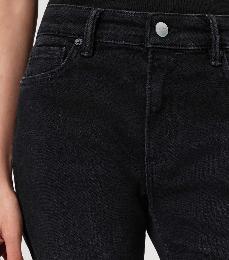 Haldan High-Rise Bootcut Jeans WASHED BLACK Image 5