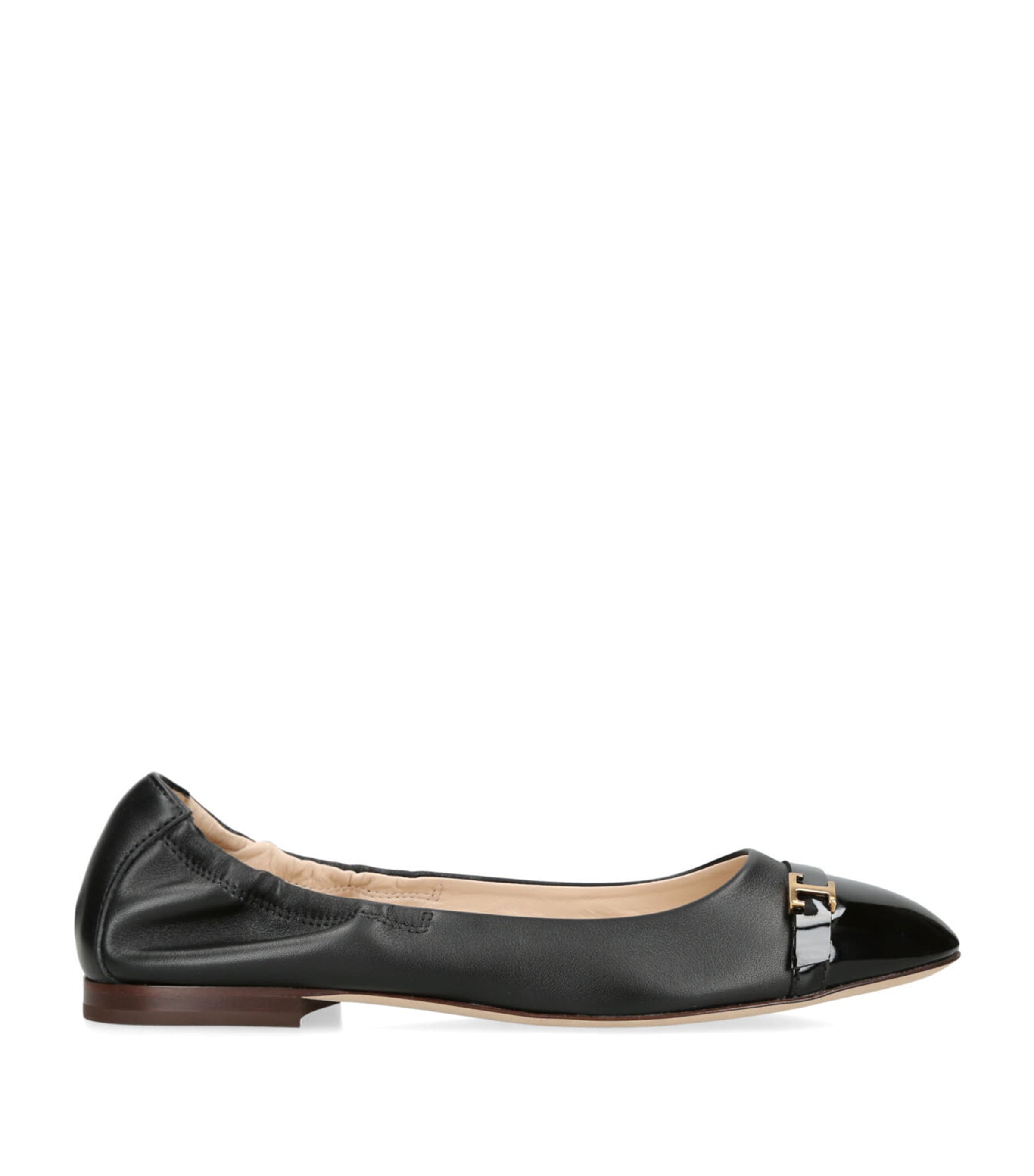 Tod's Leather Ballet Flats In Black