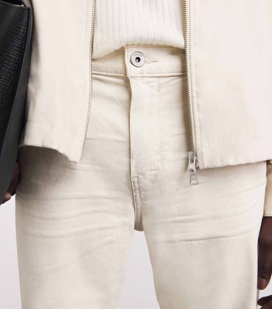 PAIGE Mens Normandie Straight Jeans Sea Shell Image 3