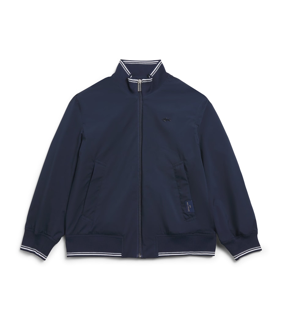 Paul & Shark Typhoon Platinum Bomber Jacket (8-14 Years) Blu Shark Image 1