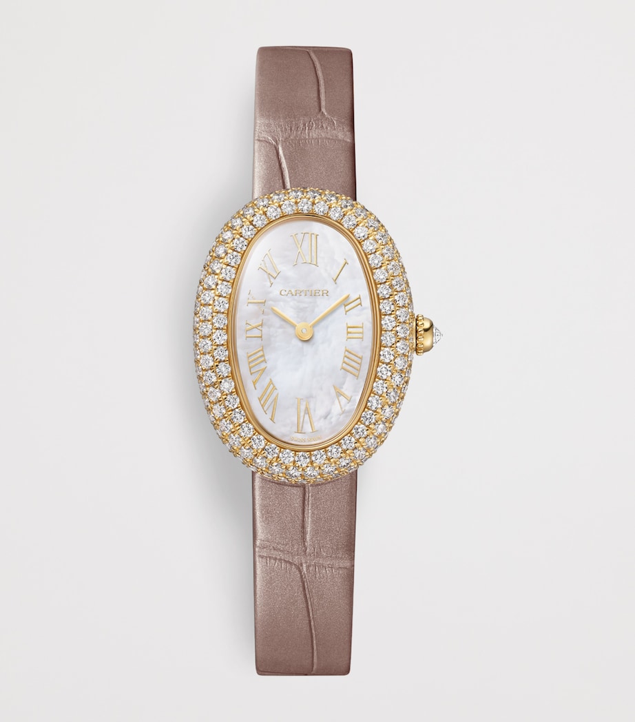 Small Yellow Gold and Diamond Baignoire Watch 23.1mm YELLOW GOLD Image 5