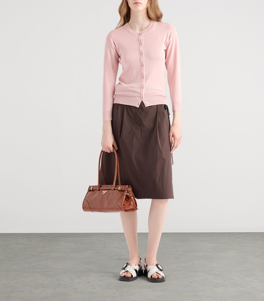 Prada Medium Leather Bonnie Top-Handle Bag Image 2