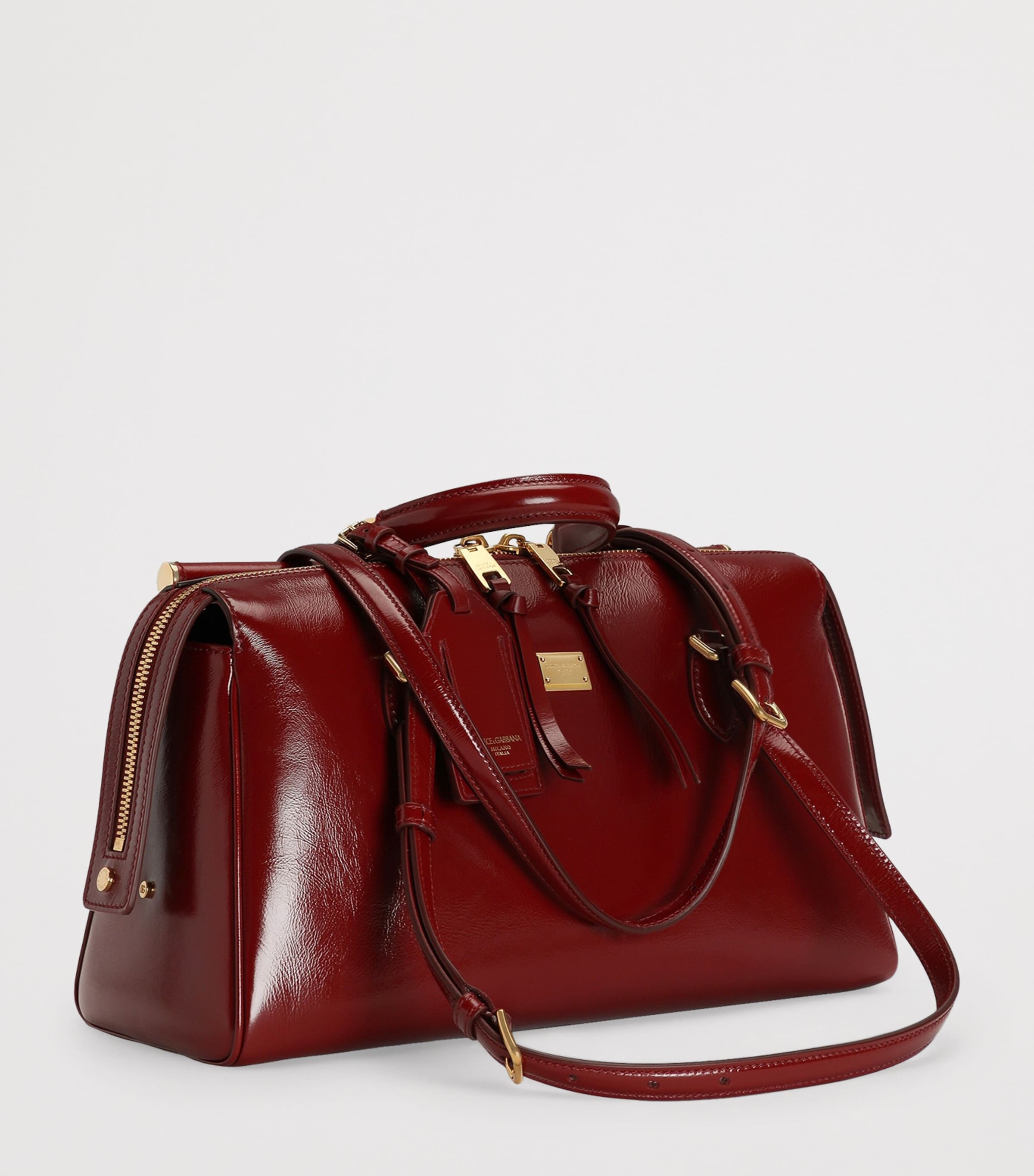 Dolce&Gabbana Medium Calfskin Vittoria Top-Handle Bag Tono Ross Image 2