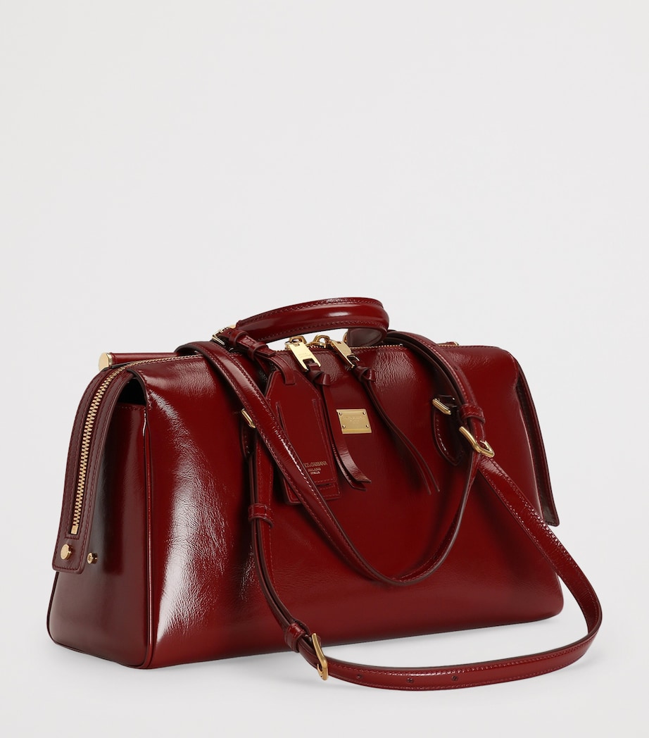 Dolce&Gabbana Medium Calfskin Vittoria Top-Handle Bag Tono Ross Image 2