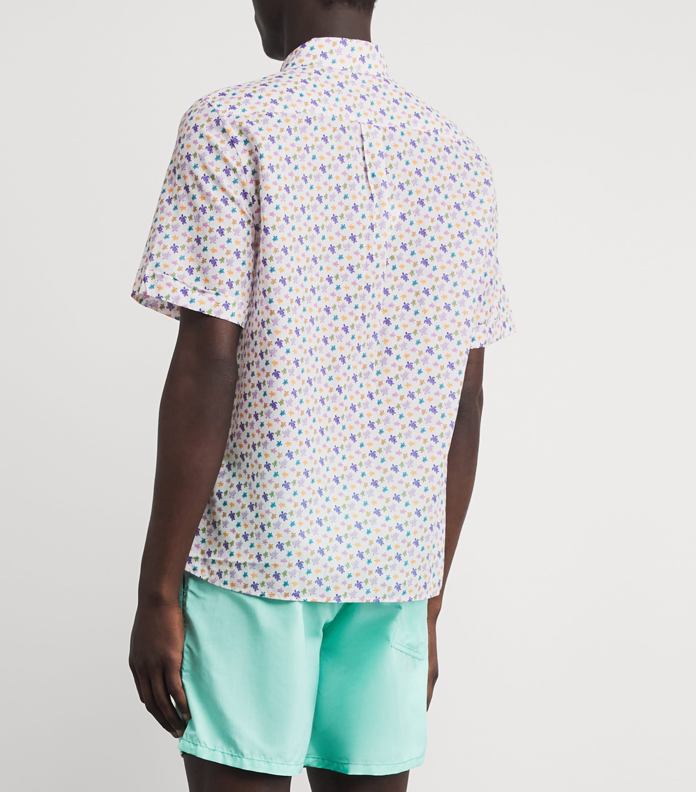 Vilebrequin Mens Organic Cotton Turtle Charli Shirt Blanc Image 5