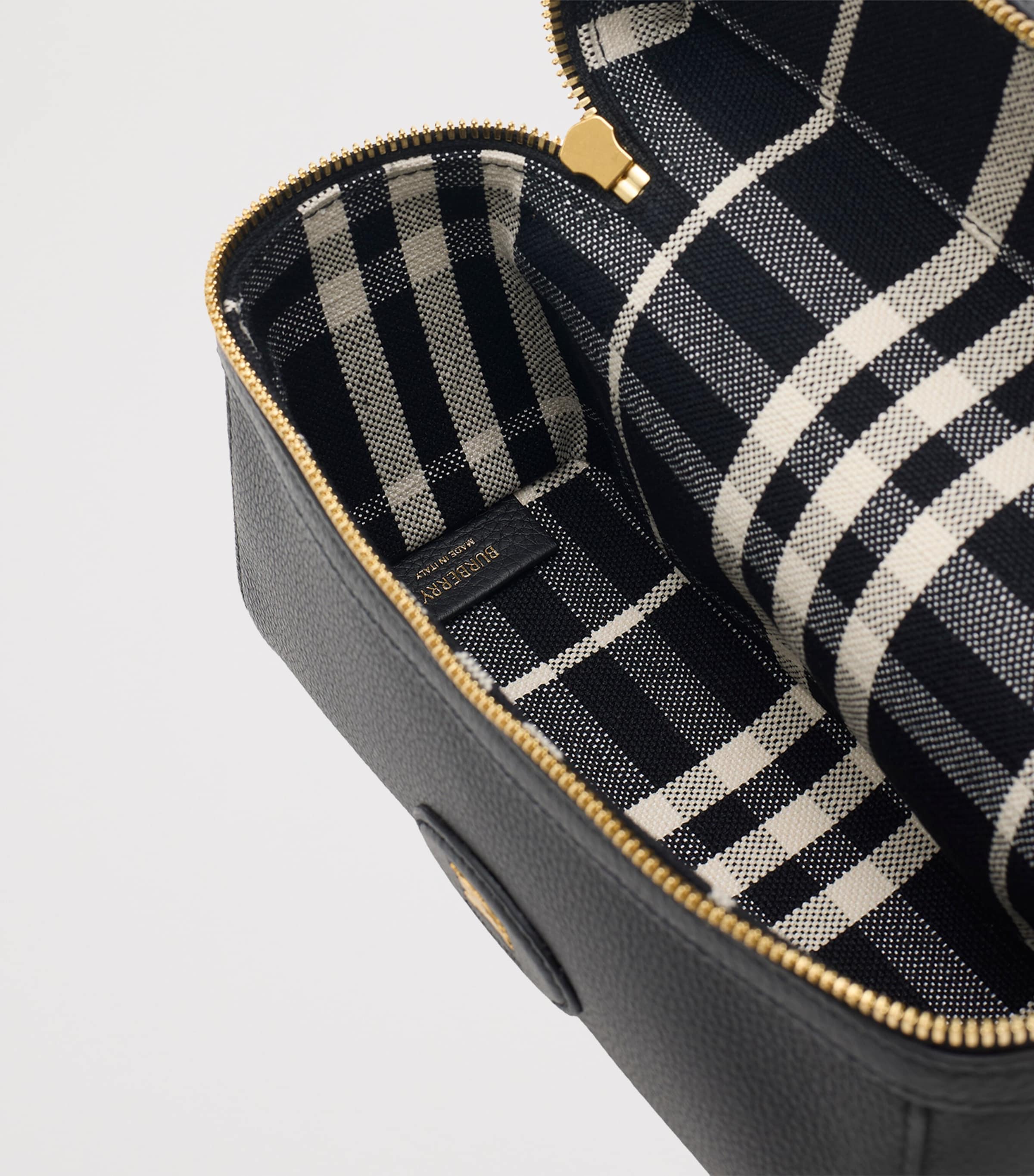 Burberry Leather Bloomsbury Vanity Bag Black/black Calico Image 4