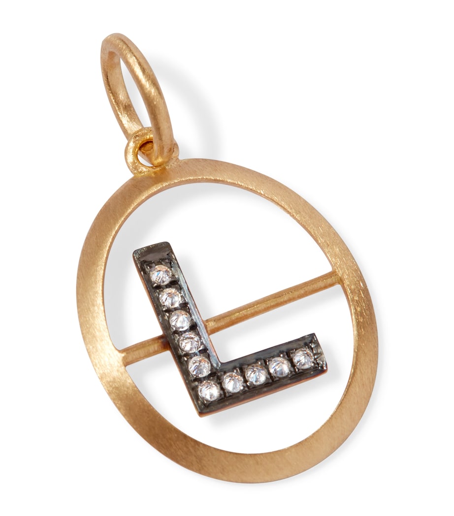 Annoushka Yellow Gold and Diamond L Pendant Yellow Gold Image 1