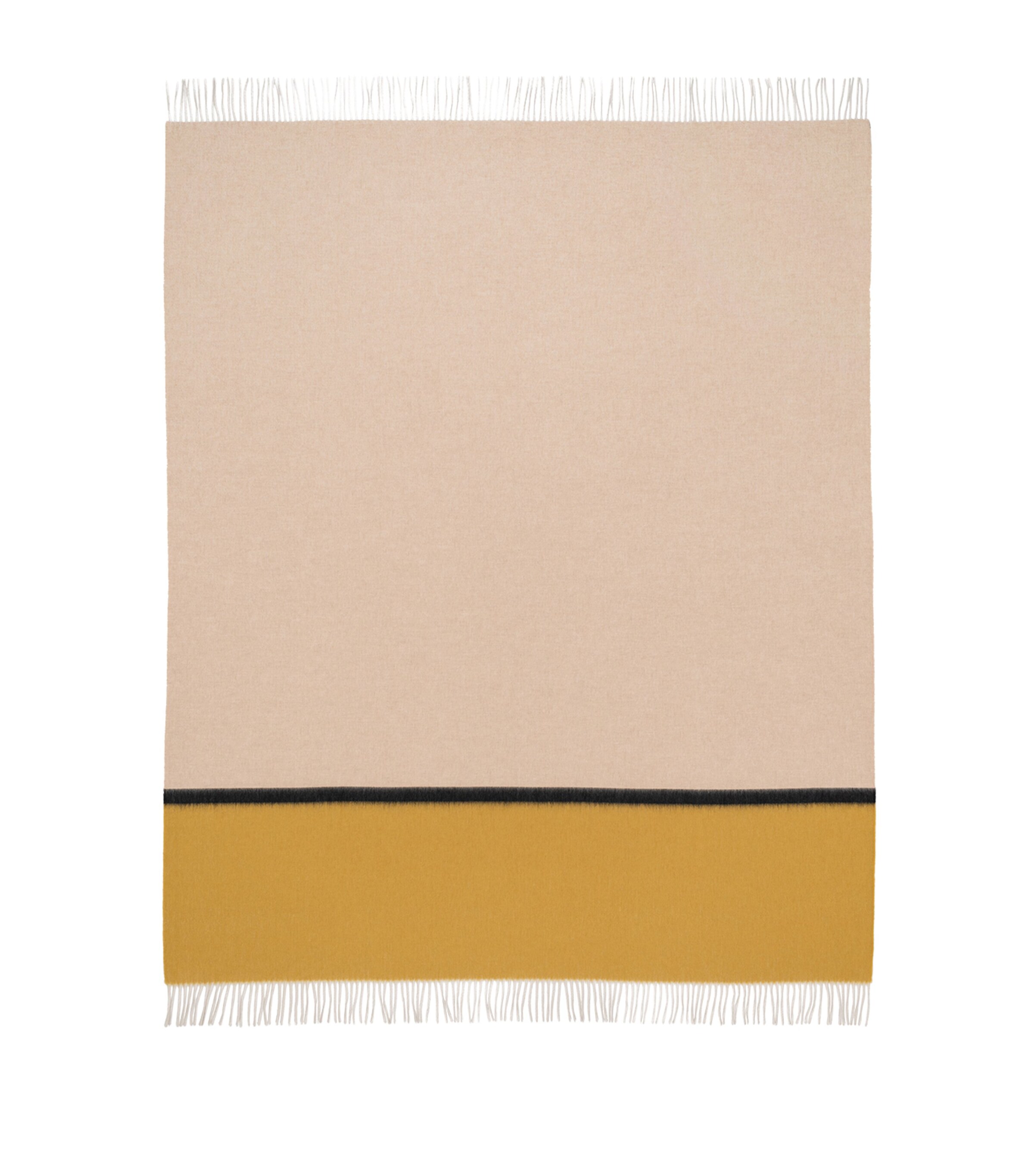 Cashmere Arran Borderland Throw (147cm x 183cm) FRENCH GOLD BLACK Image 3