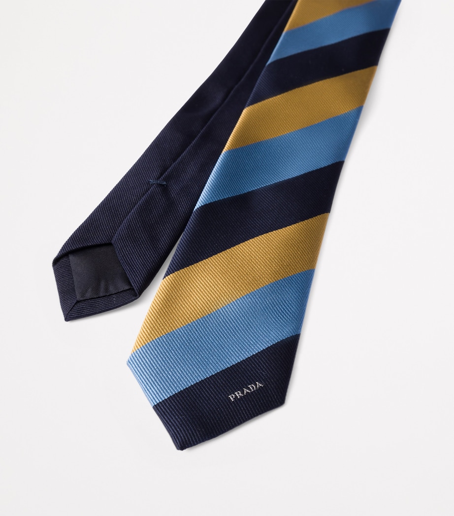 Silk Striped Tie F0XJI Image 3