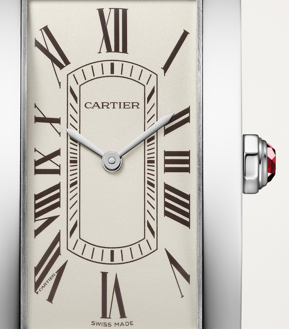 Platinum Tank Américaine Watch 44.4mm SAPPHIRE CRYSTAL Image 3