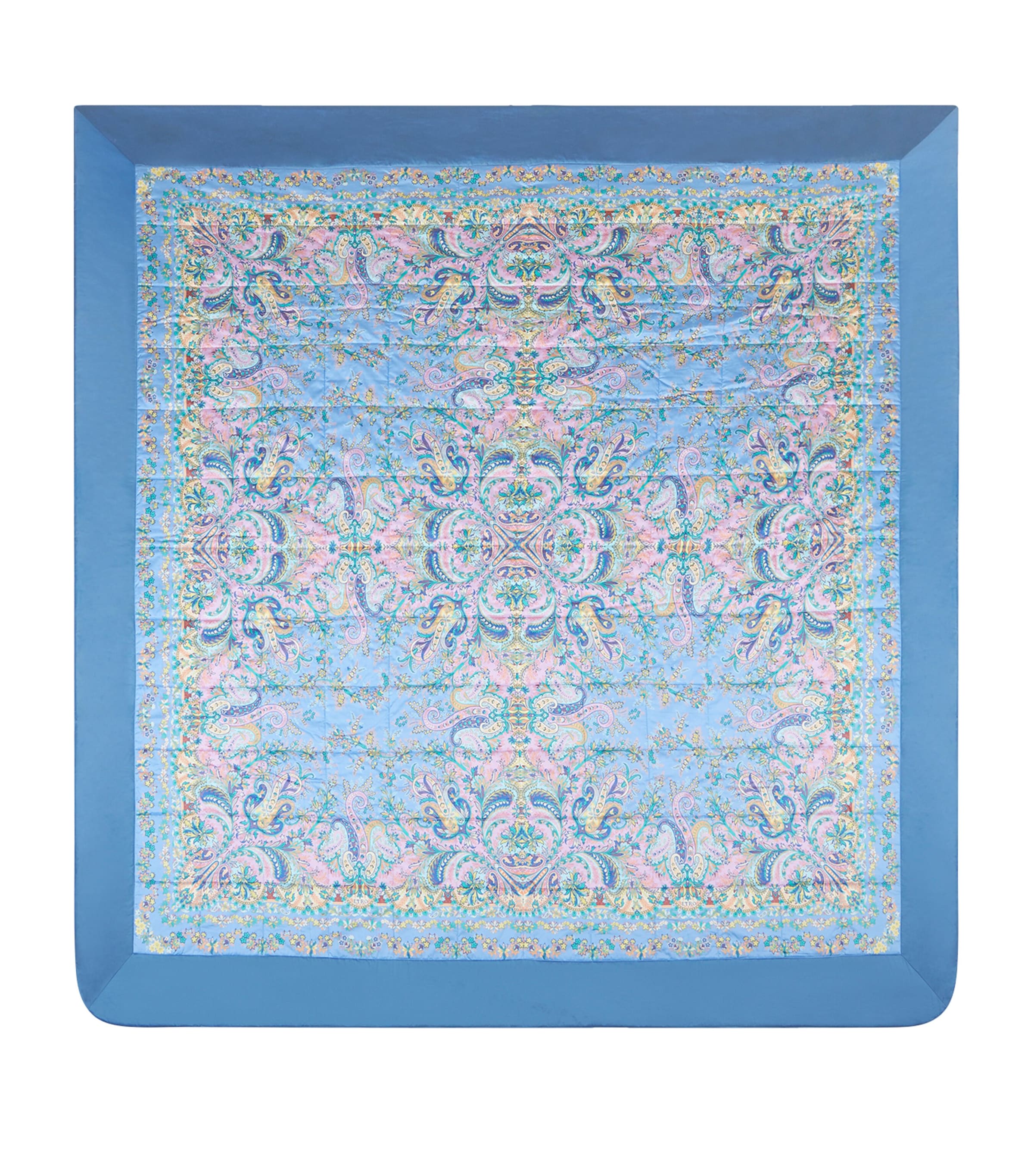 Etro Cotton Iris Quilted Bedspread (270cm x 270cm) | Bedding | Bedspreads & Bed Throws | Designers | Etro | Bedroom
