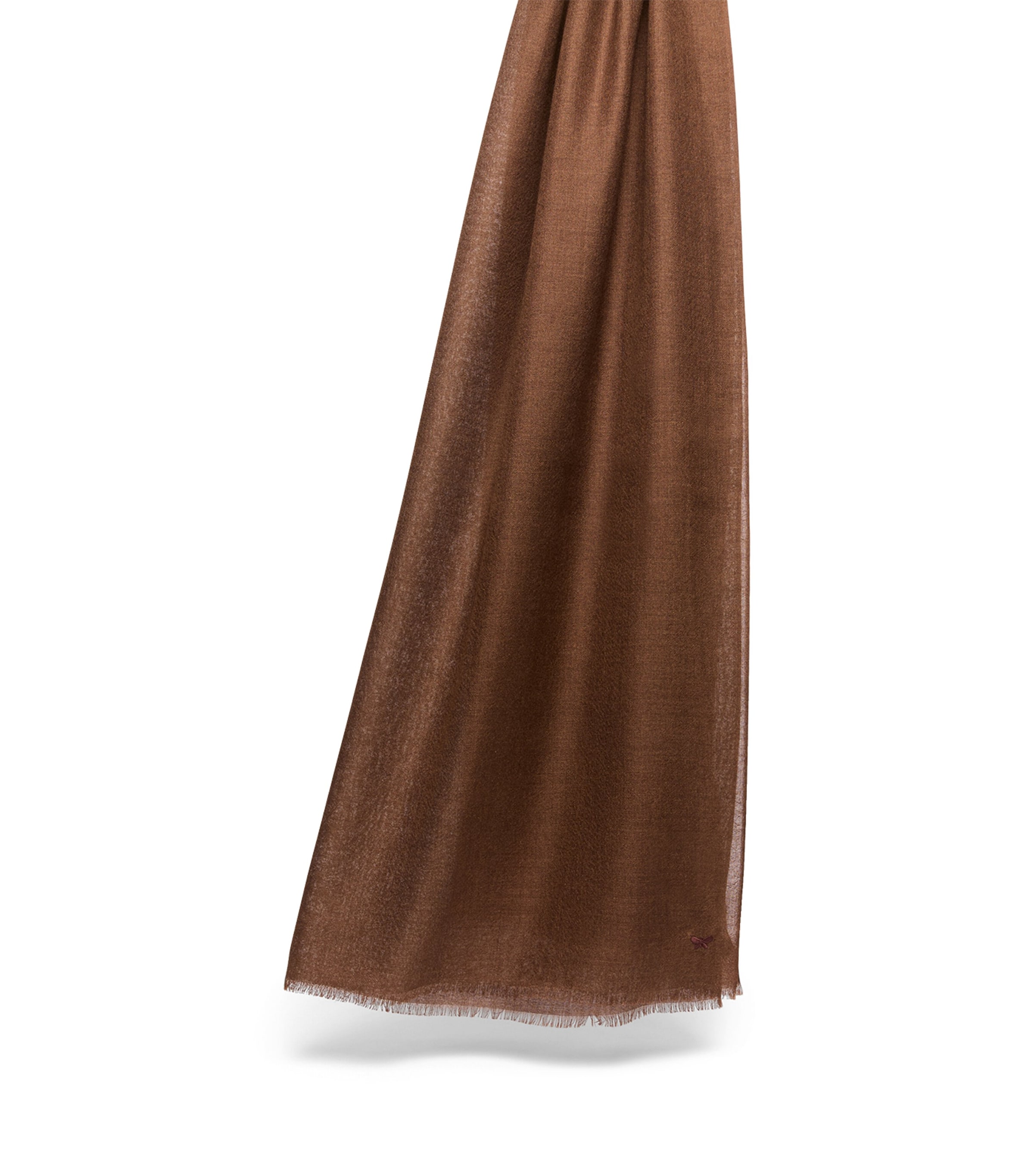 Weekend Max Mara Cashmere-Silk Fringe Scarf Brown Image 1