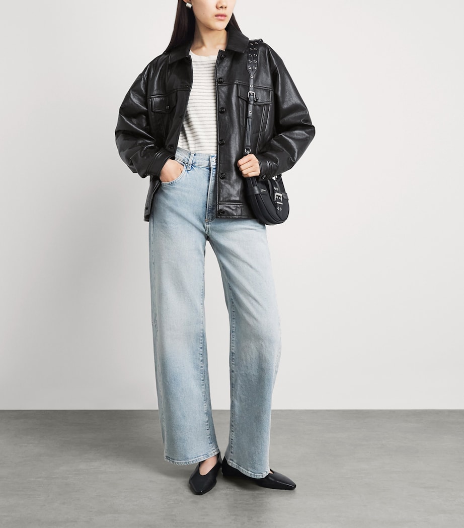 ANINE BING Womens Oversized Rory Jacket Black Image 2
