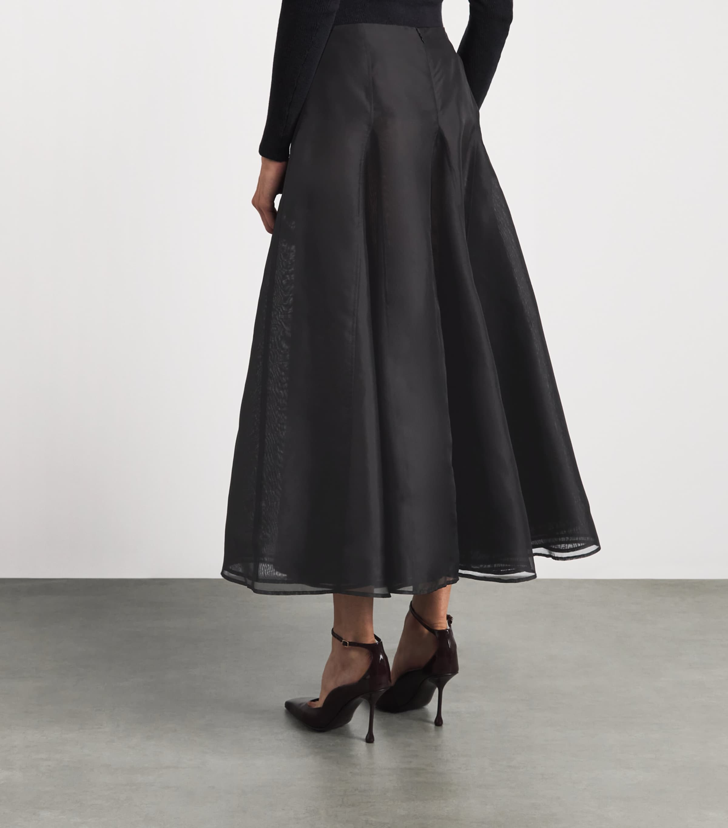 Herskind Womens Greta Silk Skirt Black Image 5
