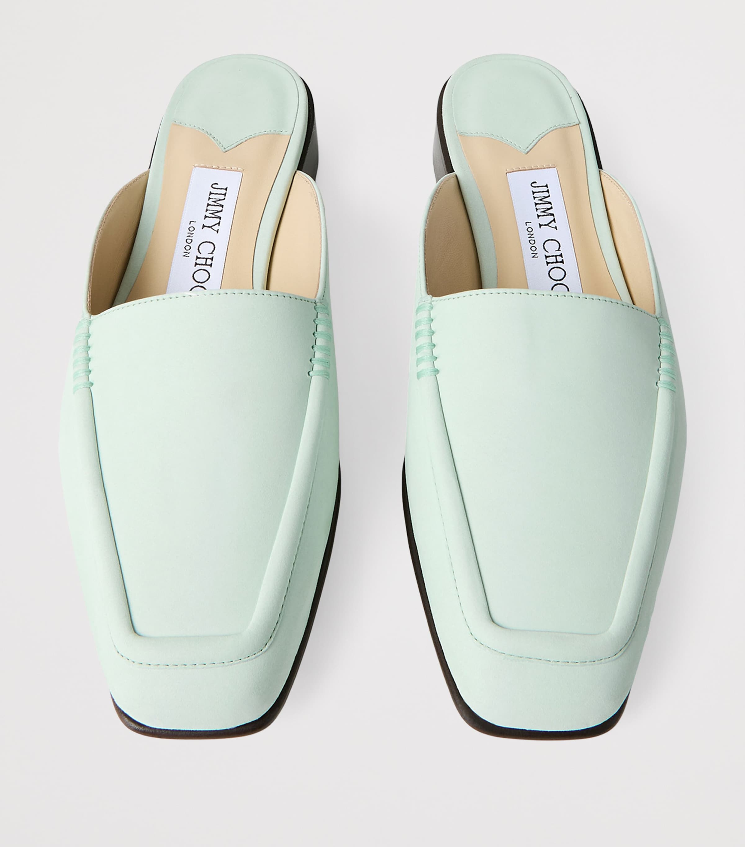 Archive Collection: Flat Nubuck Mules COOL MINT Image 3