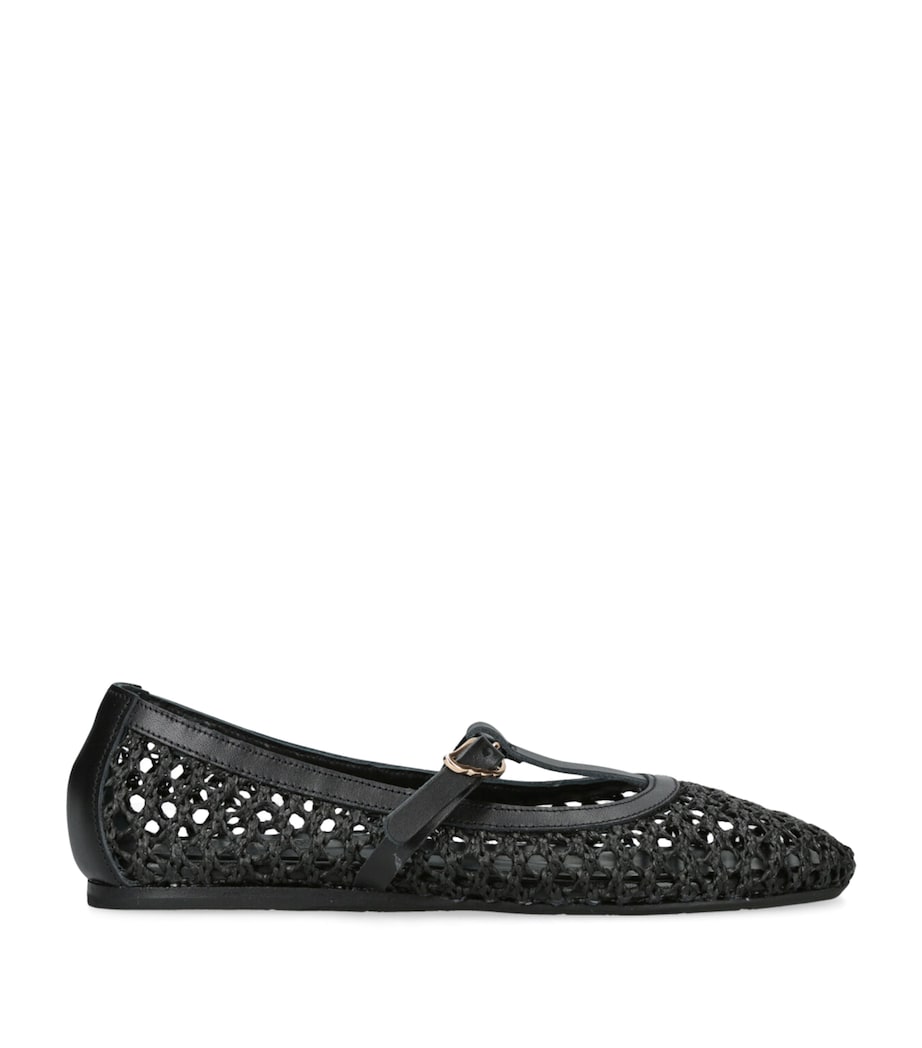 Woven Aerati Ballet Flats BLACK Image 1
