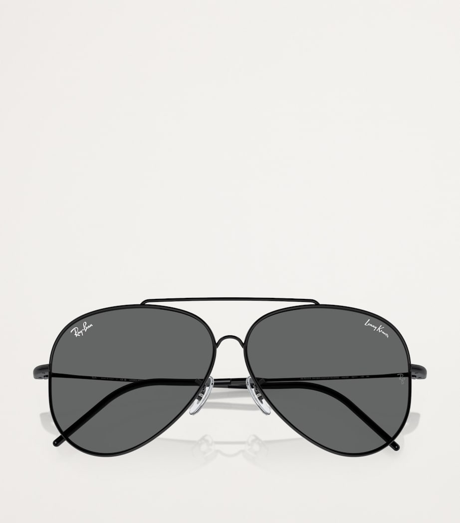 x Lenny Kravitz RBR0101S Aviator Reverse Sunglasses 002/GR Image 5