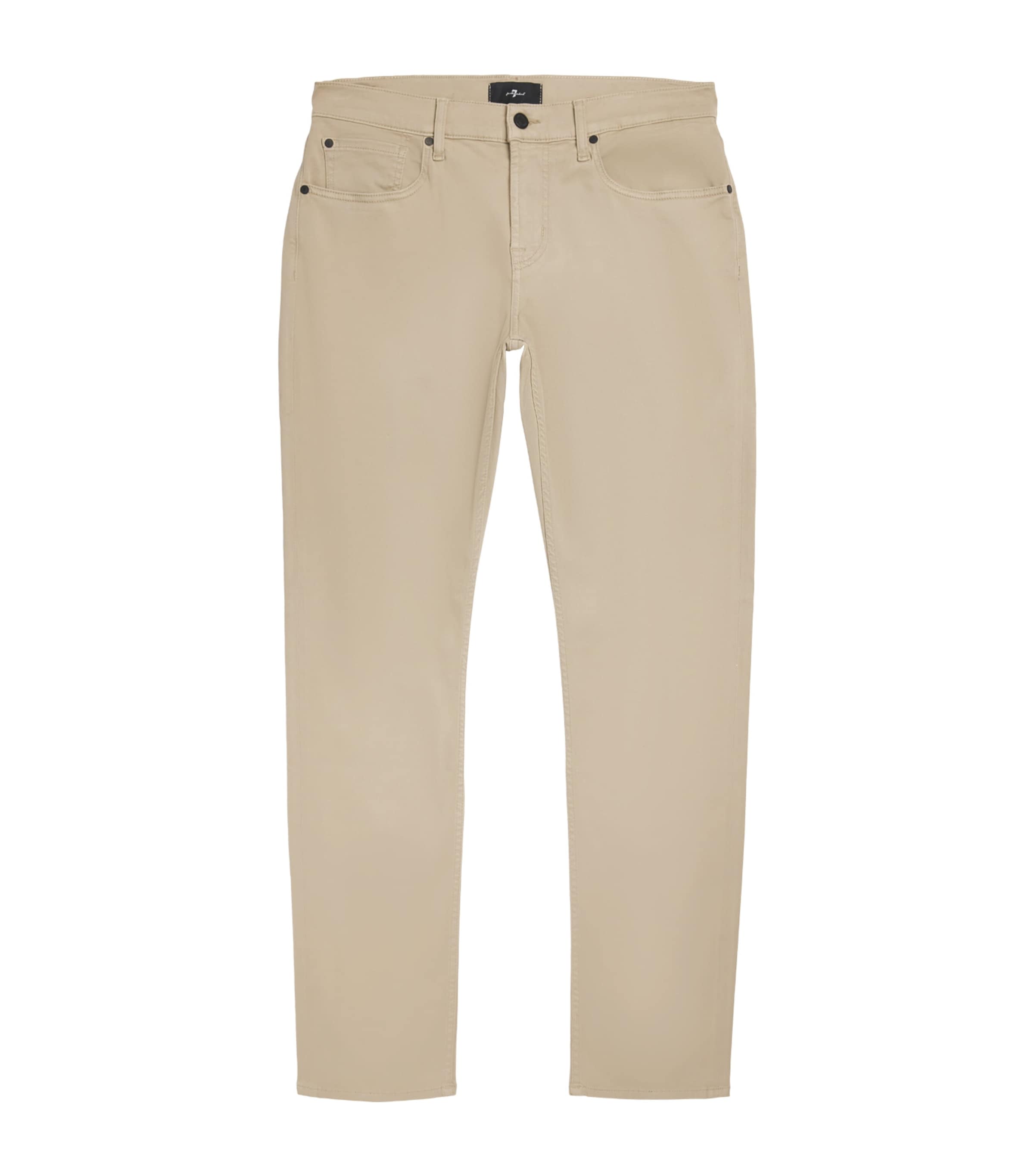 7 For All Mankind Mens Luxe Performance Plus Slimmy Tapered Chinos Shadow Grey Image 1