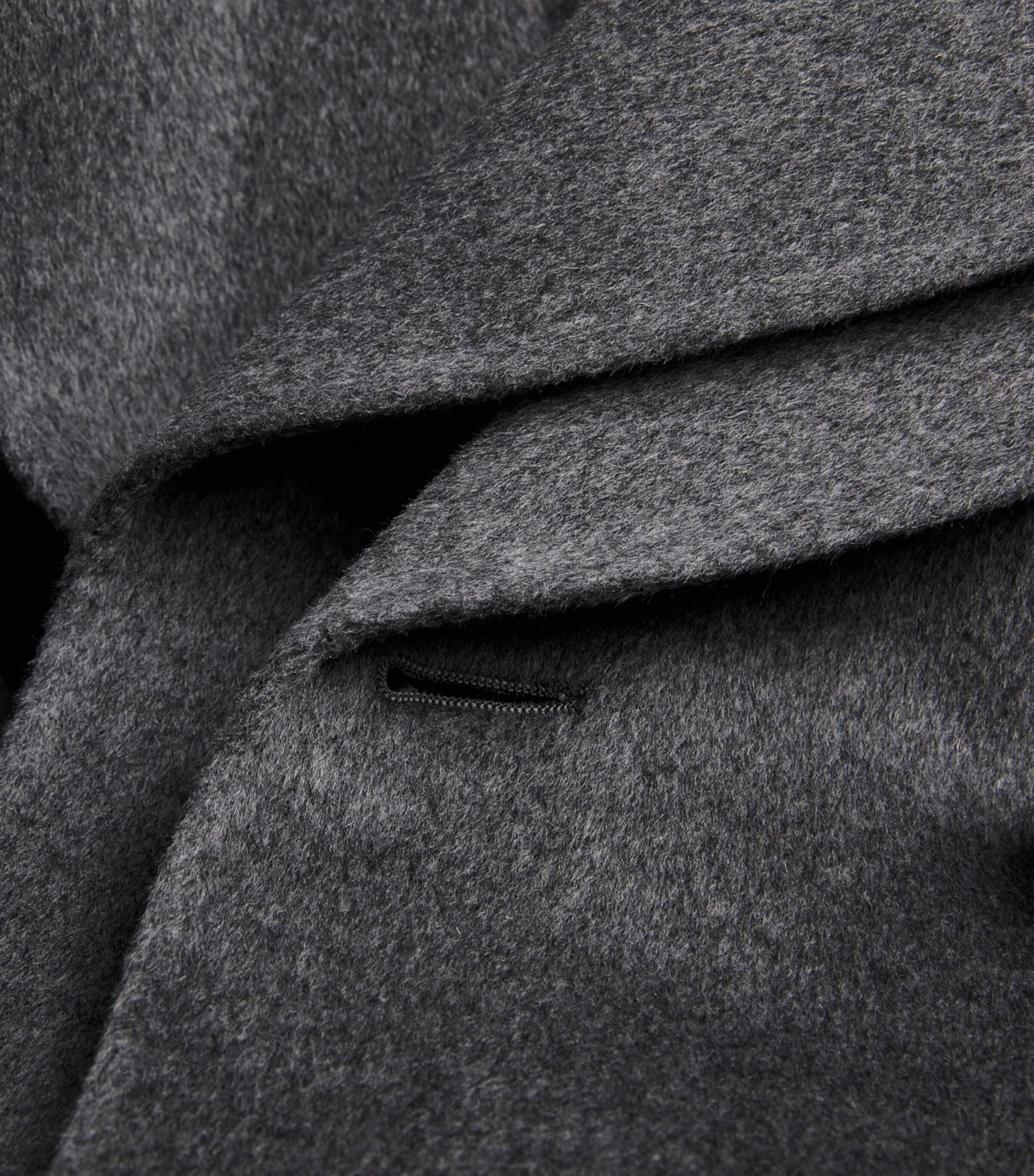 Róhe Womens Wool Double-Layered Scarf Coat Mid Grey Melange Image 5