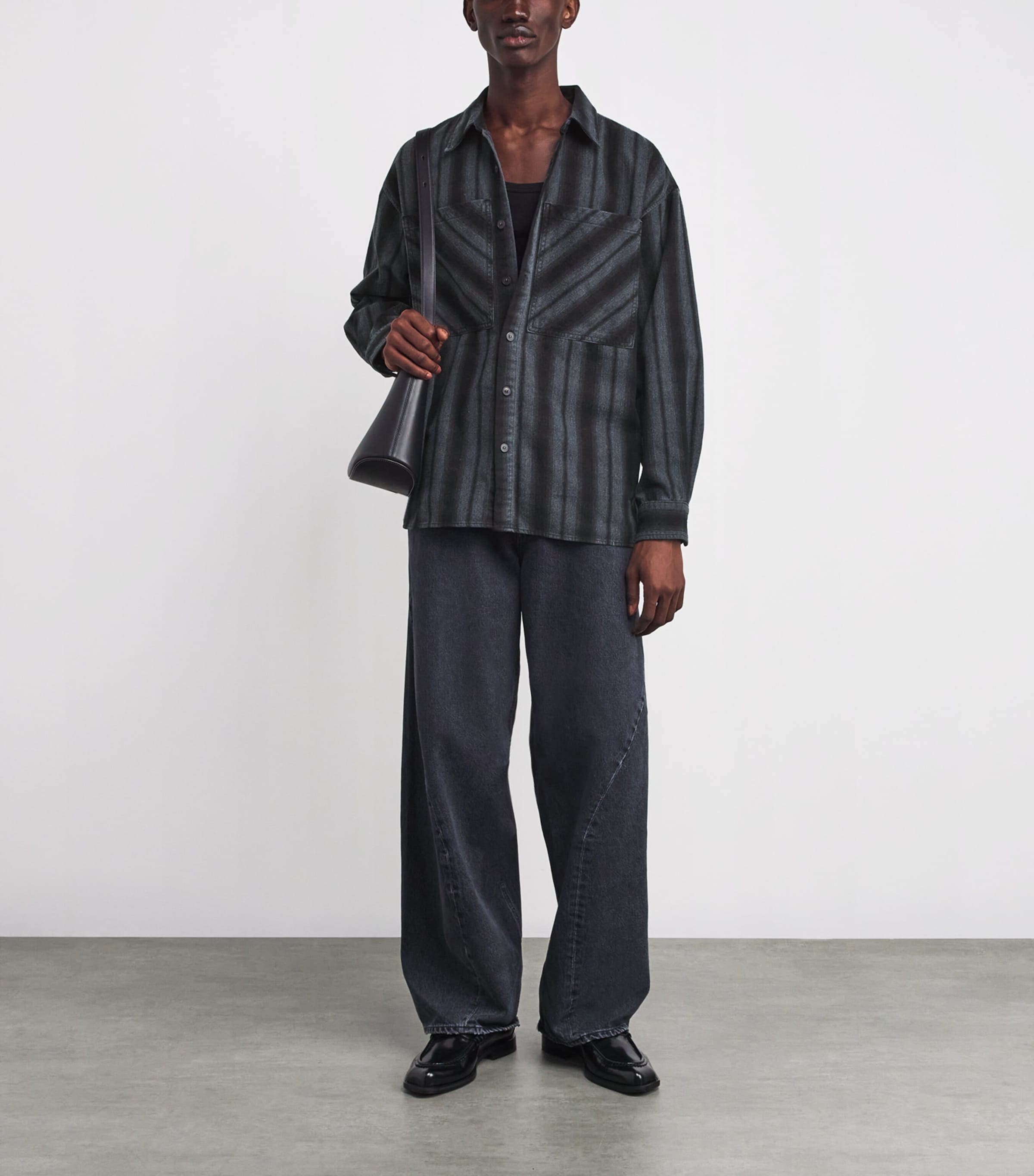 Cotton-Blend Stripe Brennan Shirt UMRA Image 2