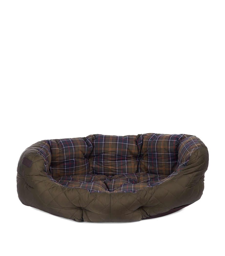 Quilted Dog Bed (89cm) OLIVE Image 1