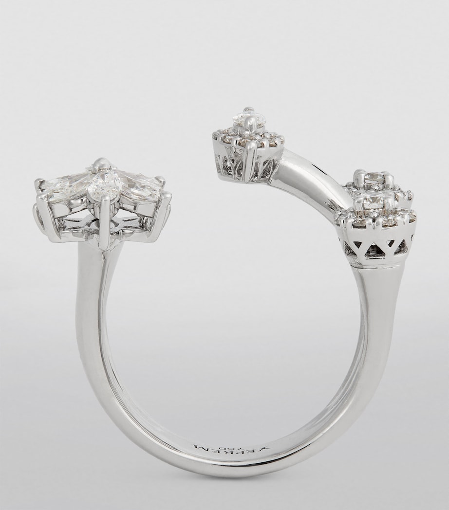 White Gold and Diamond Y-Not Ring WHITE GOLD Image 2