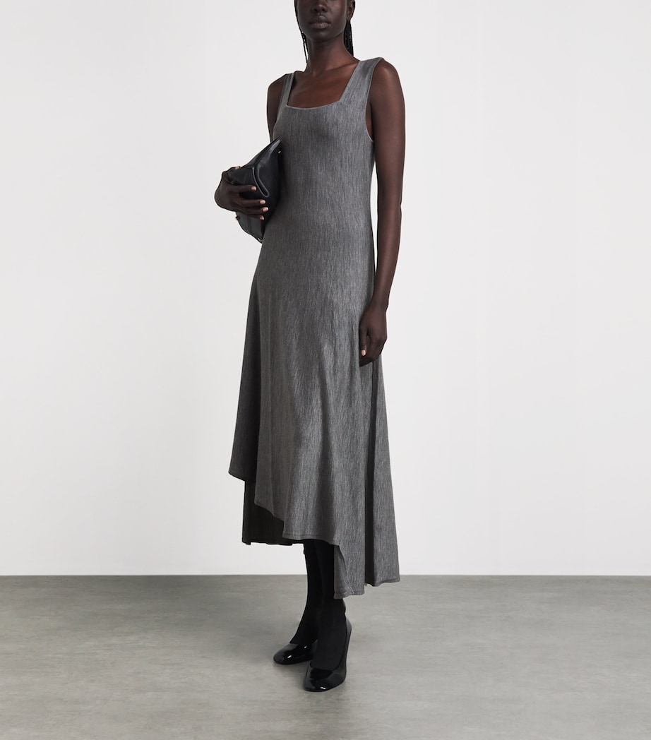 Khaite Womens Merino Wool Seberg Midi Dress Sterling Image 4