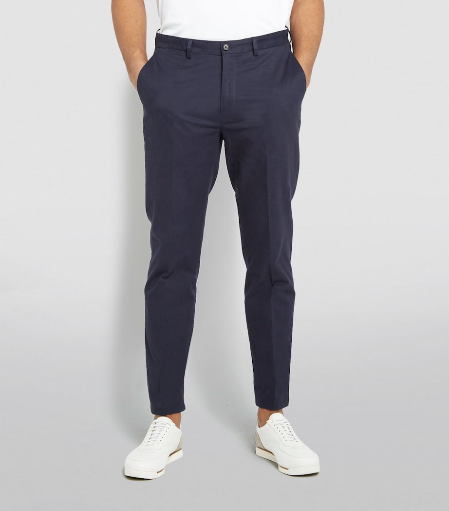 Cotton-Blend Straight Chinos NAVY Image 2