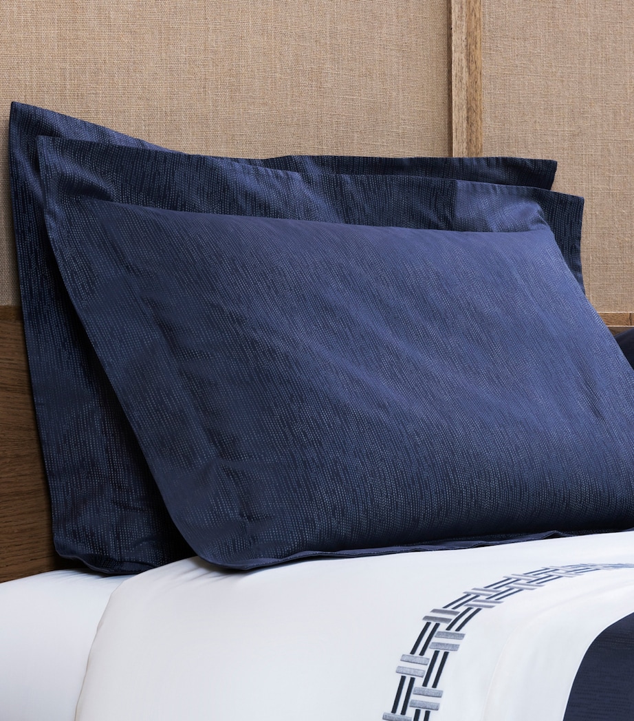 Rays Oxford Sham Pillowcase (51cm x 71cm) 8E23 - STEEL BLUE/GR Image 2