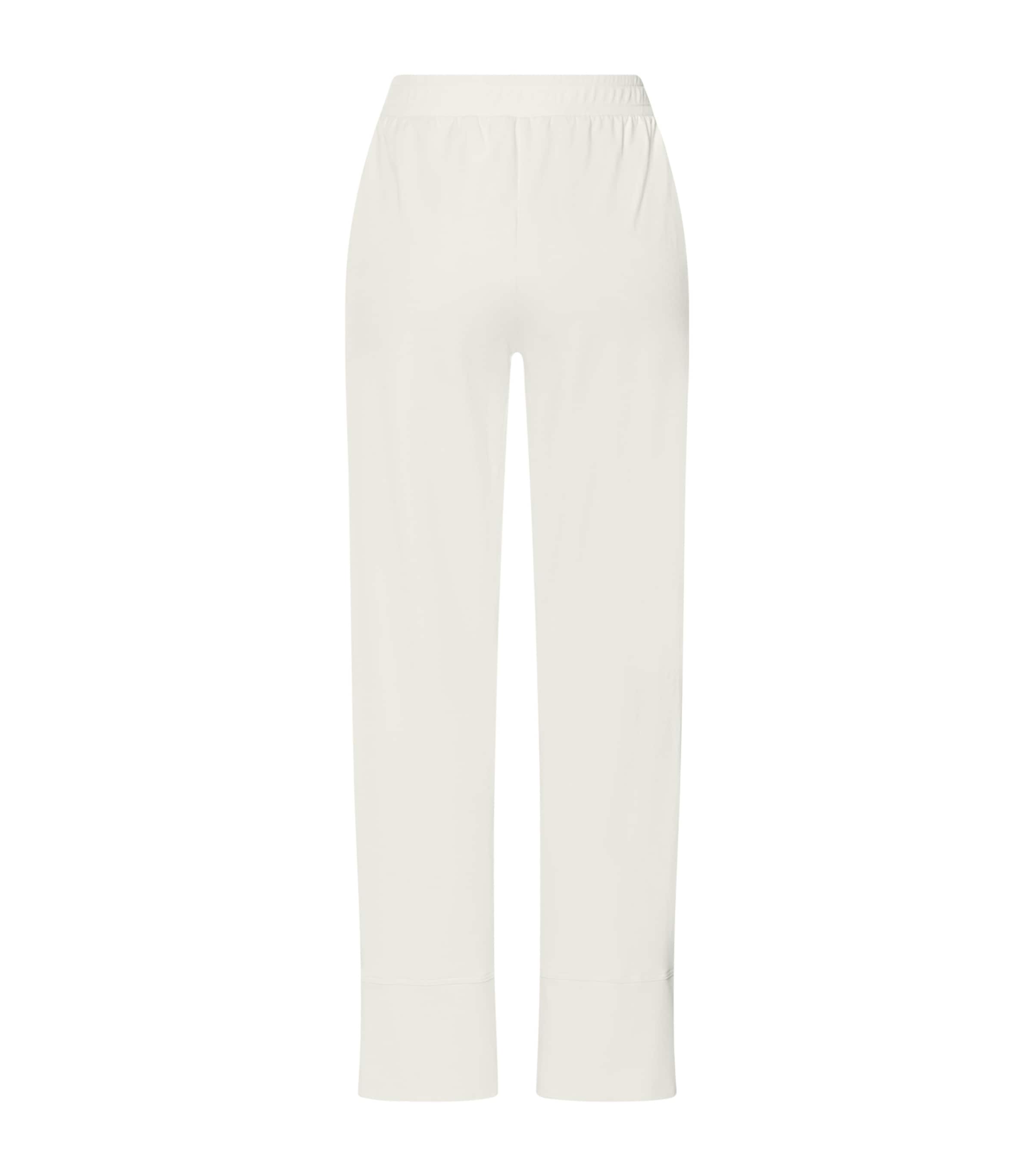 Hanro Womens Stretch-Cotton Easy Living Trousers Misty White Image 5