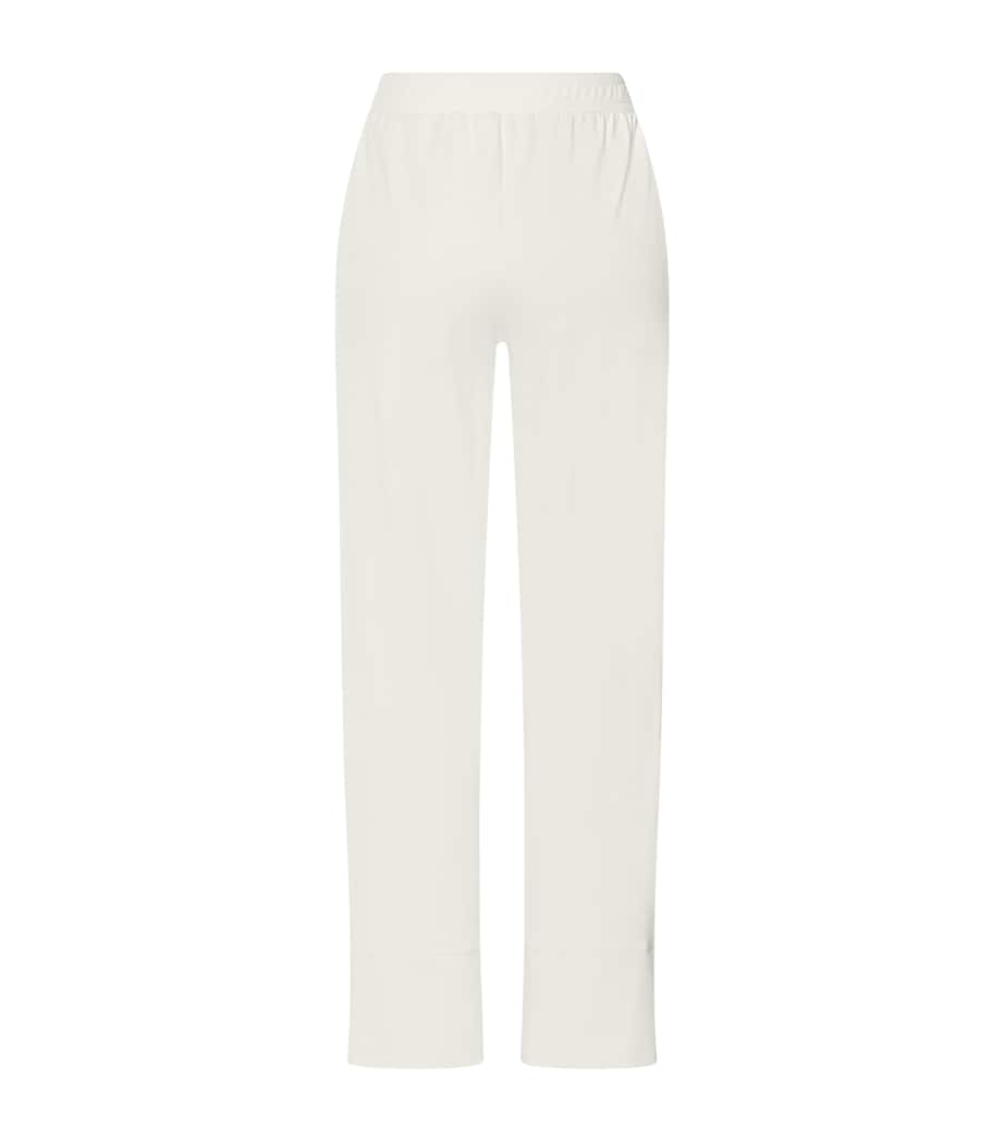 Hanro Womens Stretch-Cotton Easy Living Trousers Misty White Image 5