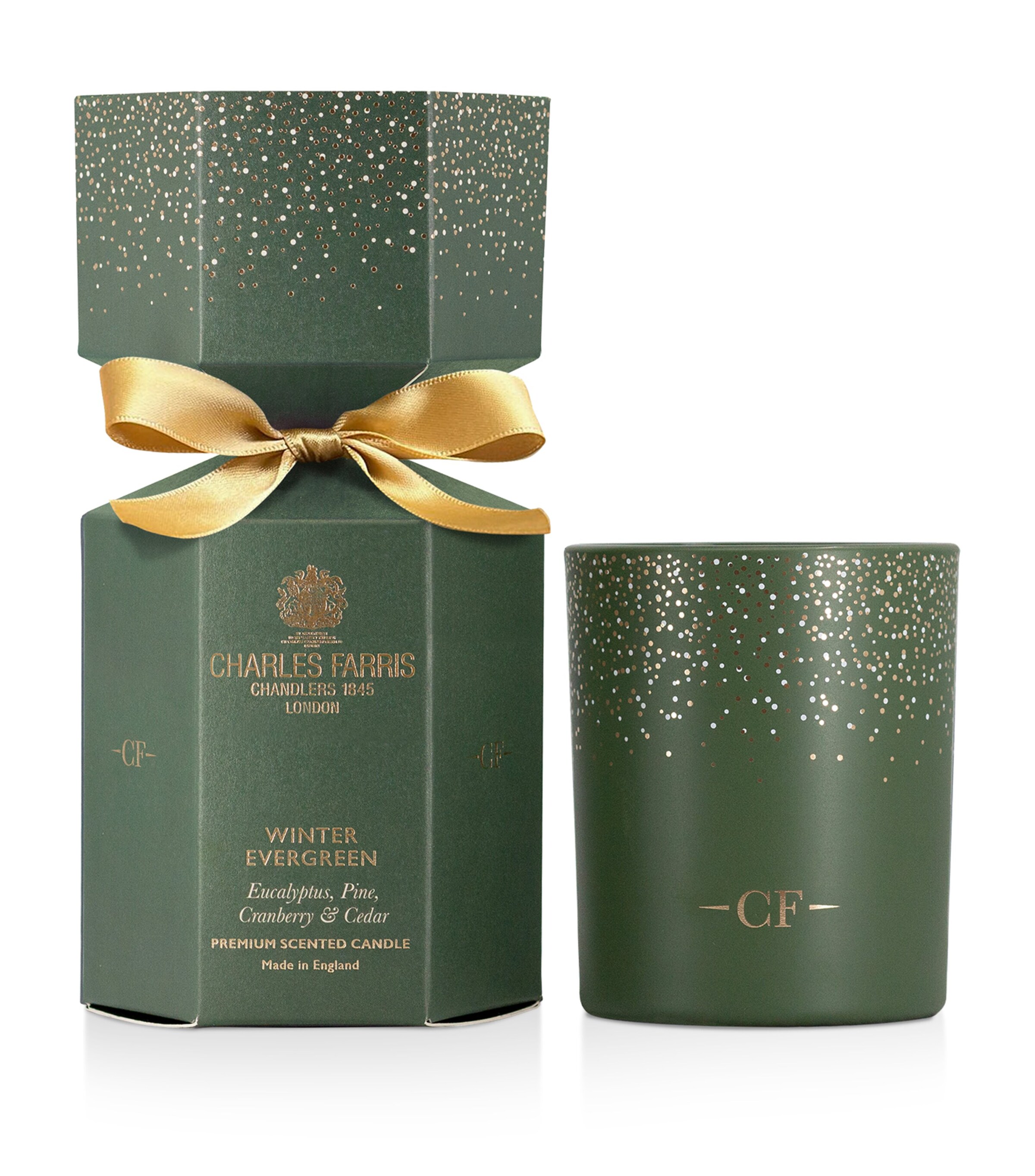 Charles Farris Winter Evergreen Cracker Candle (185g) Green Image 2
