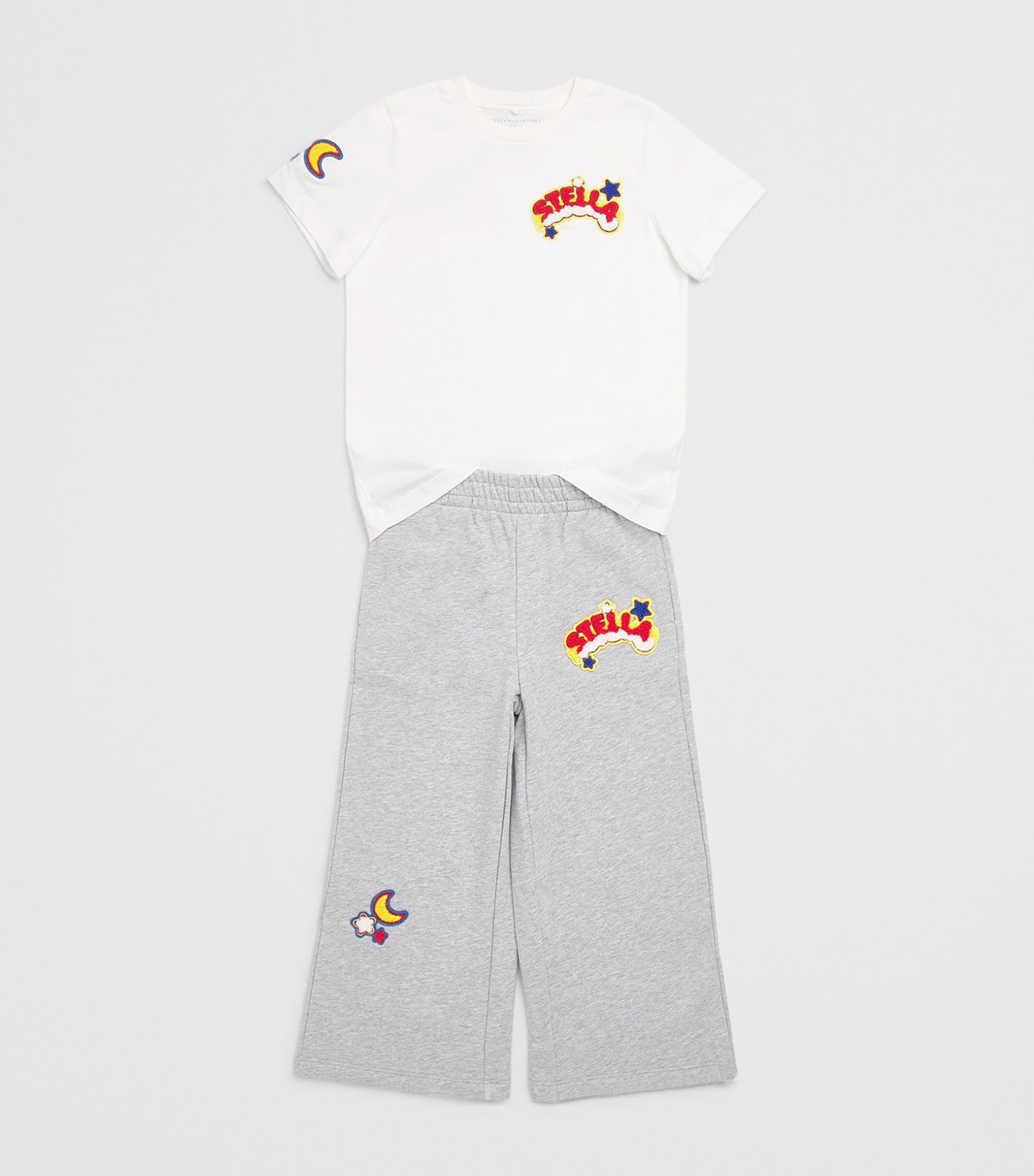 Stella McCartney Kids Cotton Logo-Appliqué T-Shirt (3-14 Years) Ivory Image 3