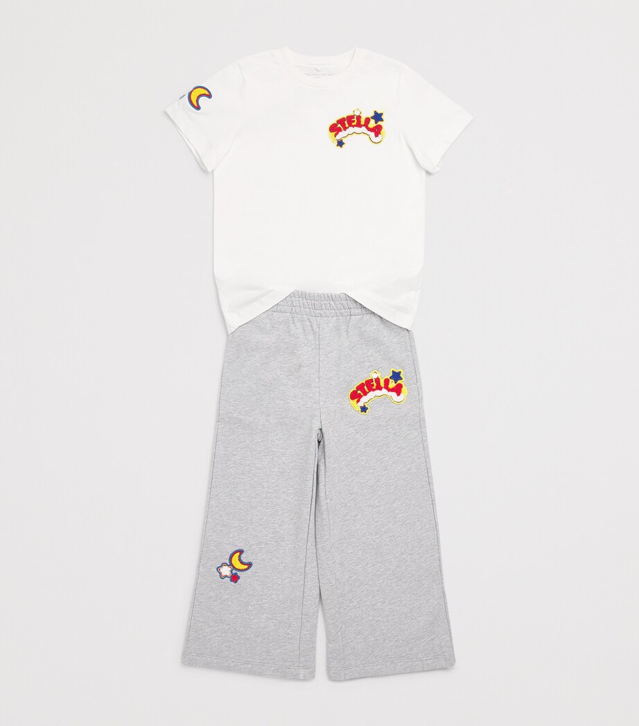 Stella McCartney Kids Cotton Logo-Appliqué T-Shirt (3-14 Years) Ivory Image 3