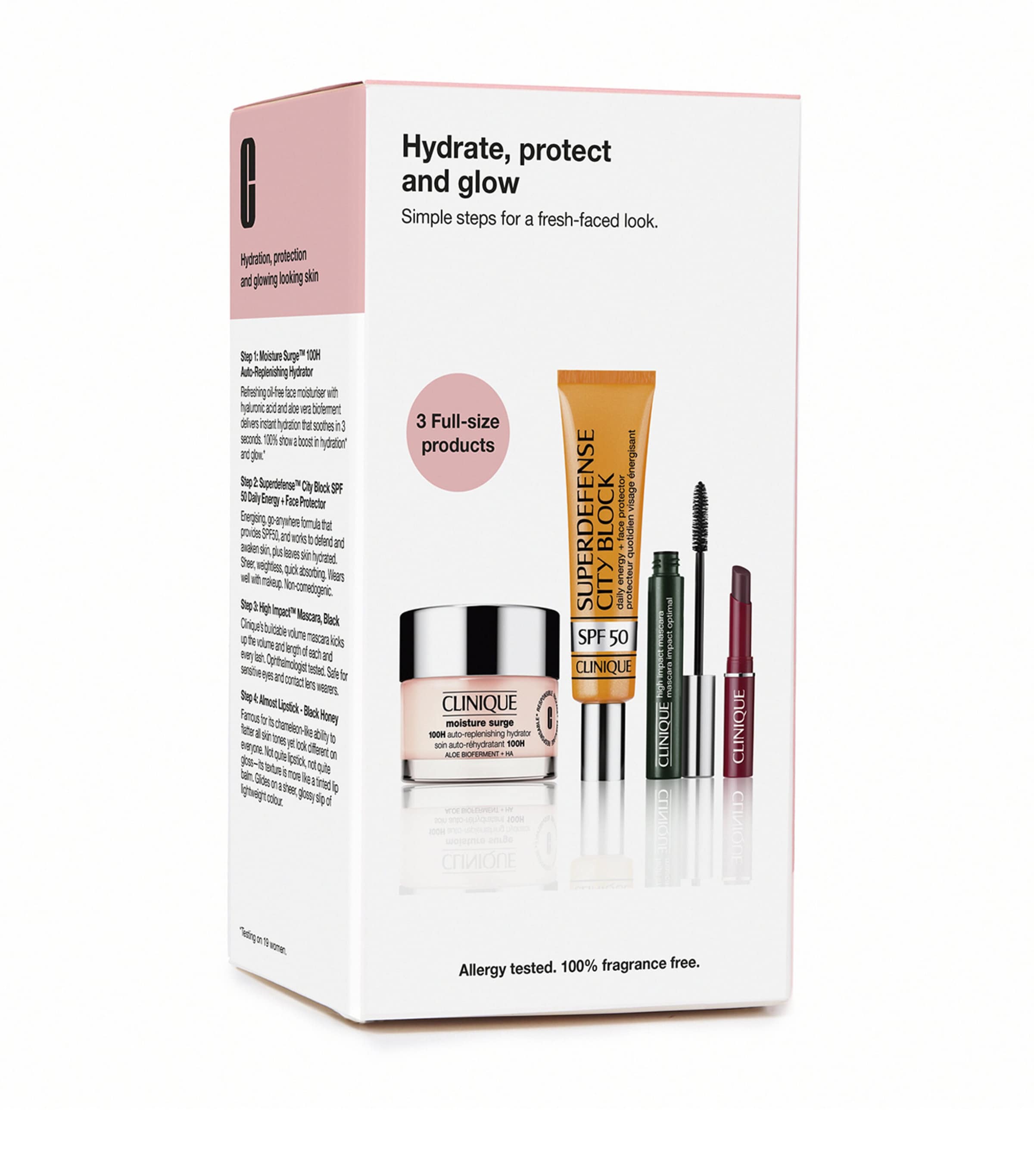 Shop Clinique Hydrate, Protect And Glow Beauty Set Spf 50
