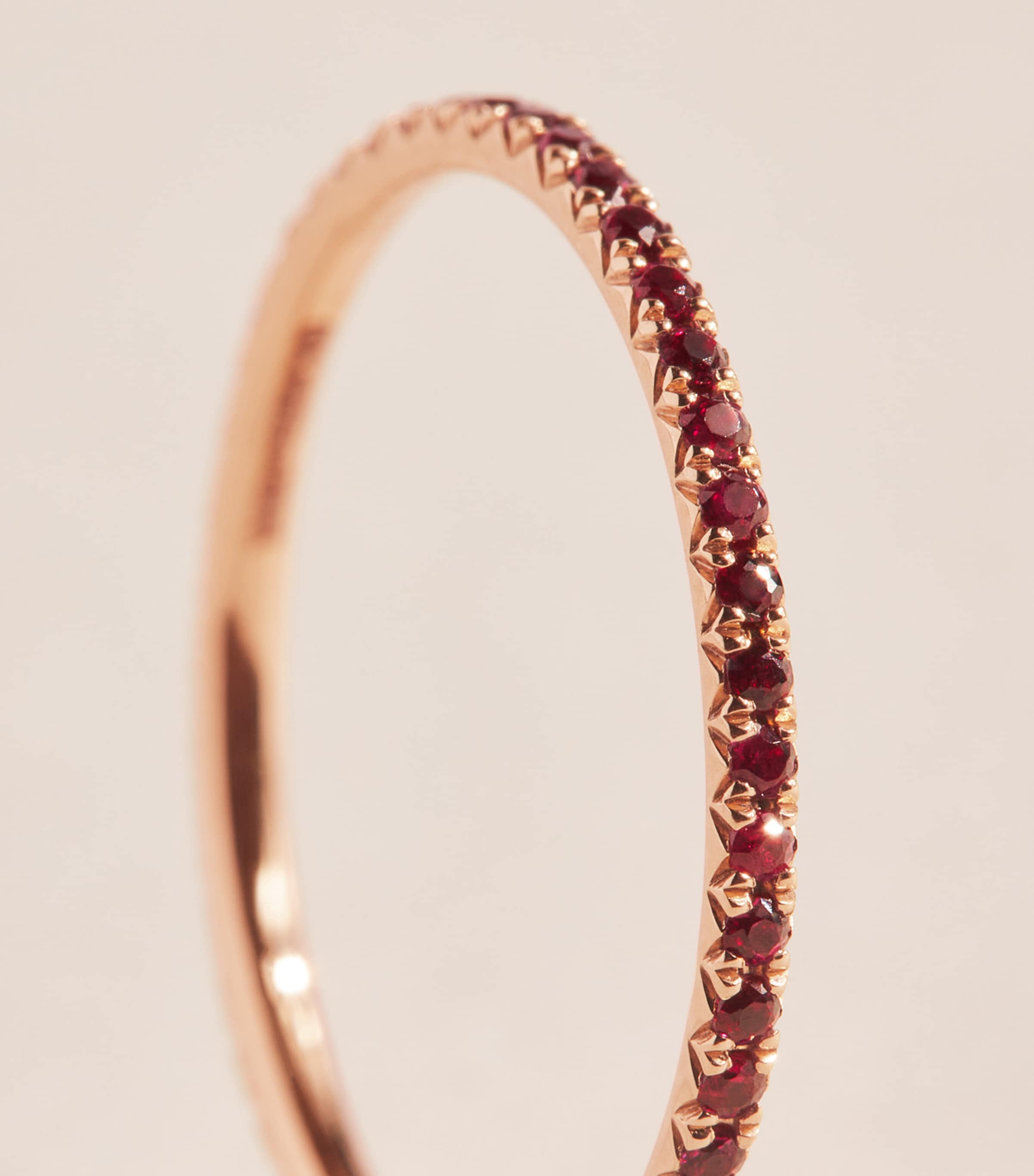 Anita Ko Rose Gold and Ruby Eternity Ring Rose Gold Image 3