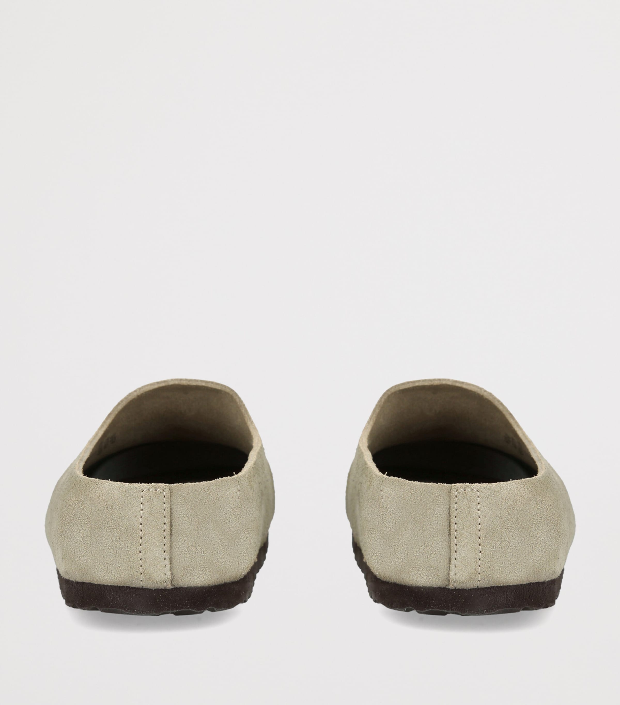 Birkenstock Suede Amsterdam Wrapped Clogs (Regular Fit) Taupe Image 2