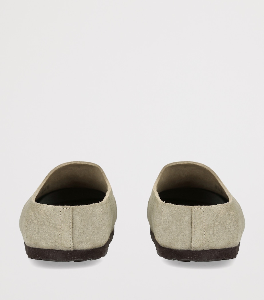 Birkenstock Suede Amsterdam Wrapped Clogs (Regular Fit) Taupe Image 2