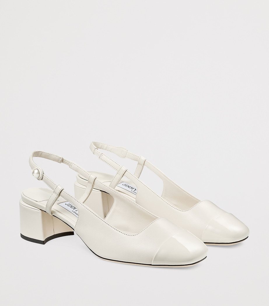 Elisa 45 Leather Slingback Pumps LATTE/LATTE Image 5