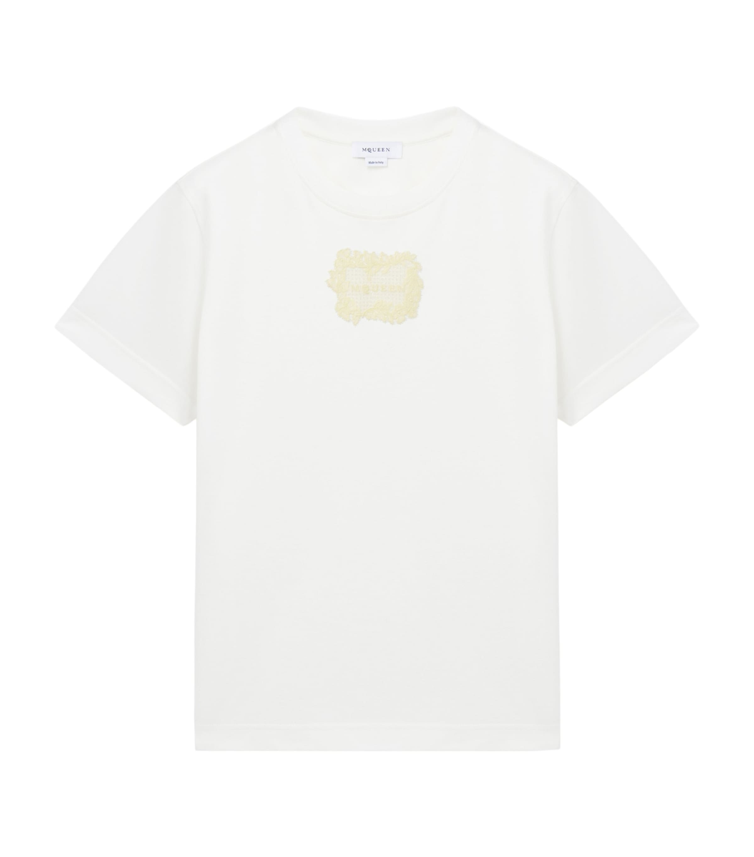 McQueen Womens Embroidered Logo T-Shirt Image 1