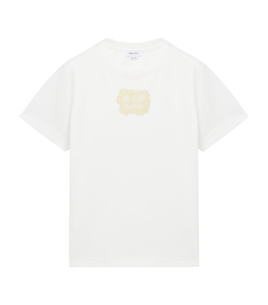 McQueen Womens Embroidered Logo T-Shirt Image 1