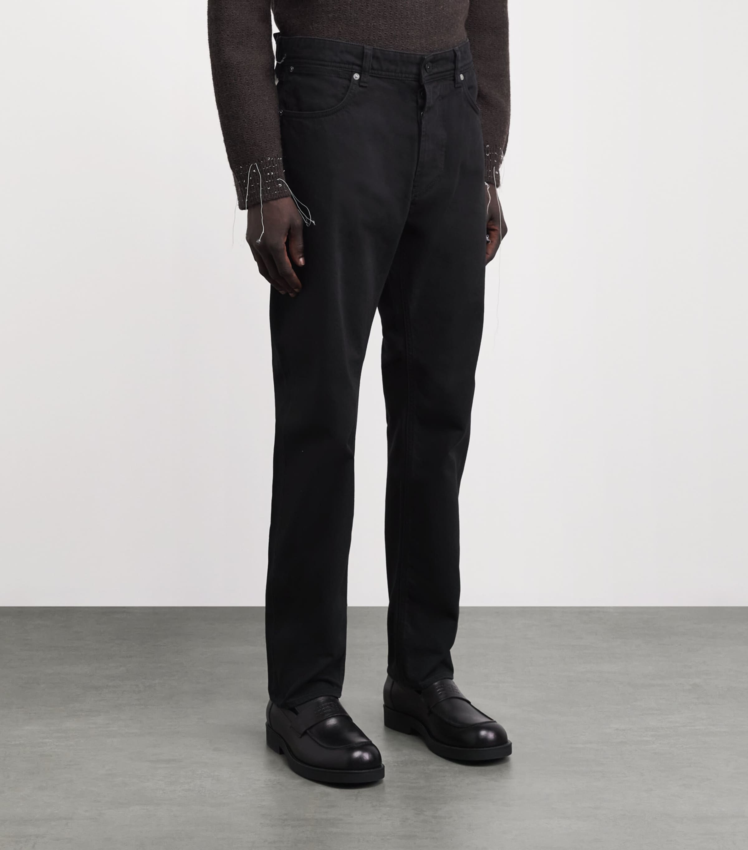 Stone Island Mens Light Bull Straight-Fit Jeans Image 4