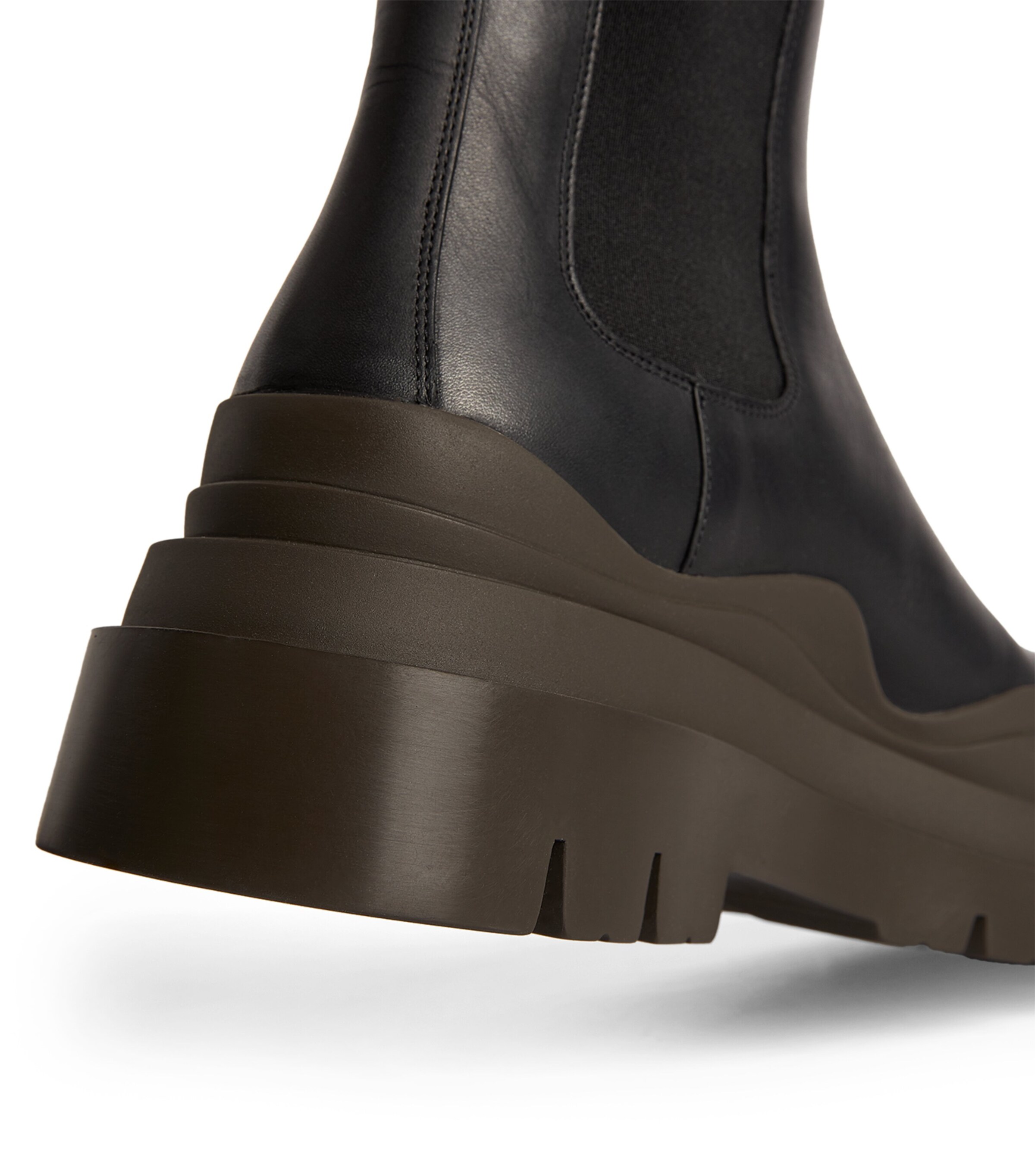 Bottega Veneta Black Leather Tire Boots 55 | Harrods US