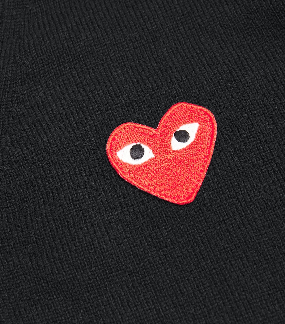 Wool Heart Cardigan BLACK Image 5