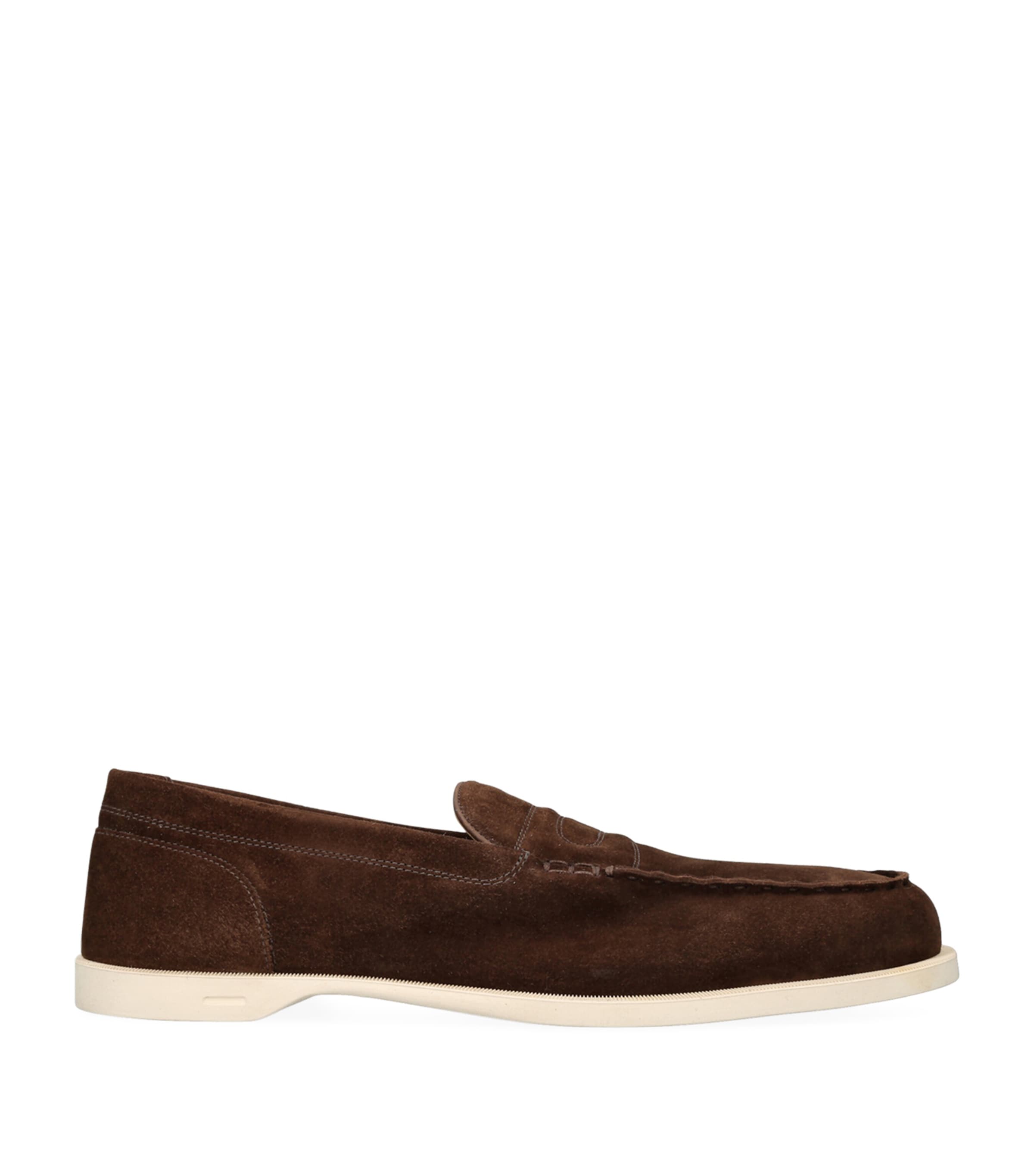 JOHN LOBB SUEDE PACE LOAFERS