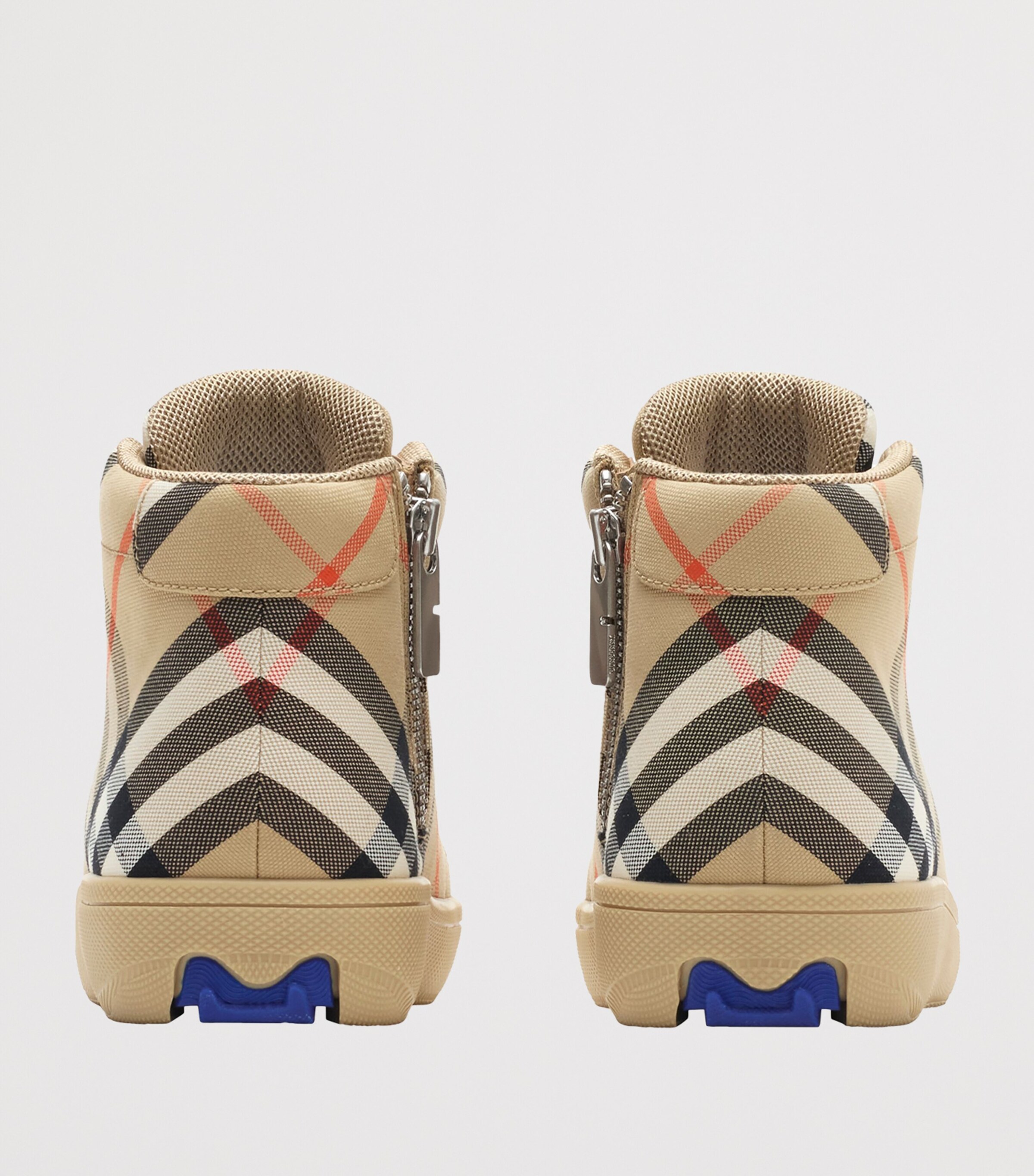 Cotton Check High-Top Sneakers SAND IP CHECK Image 4