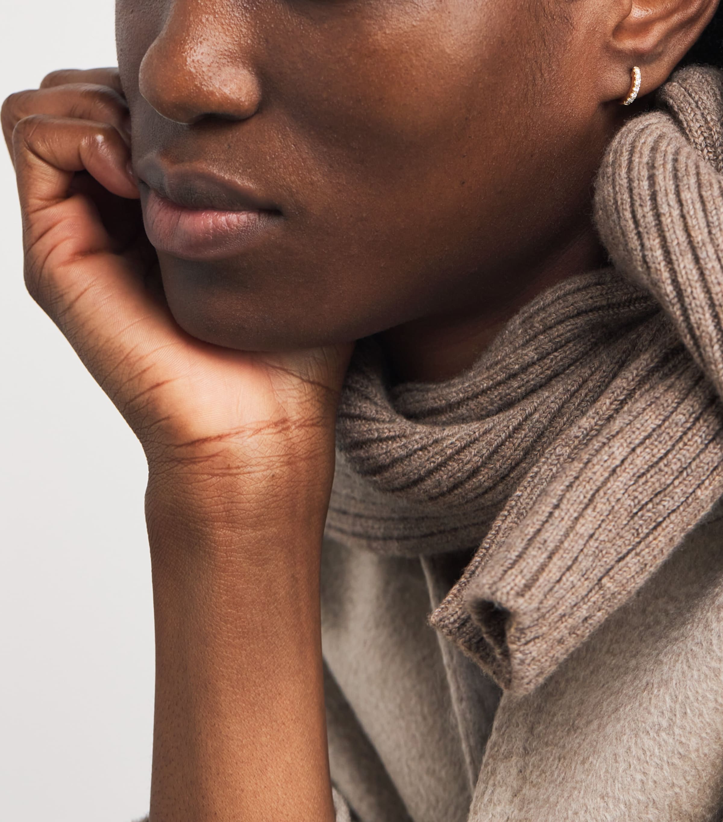 Yellow Gold and Diamond Huggie Earrings (0.20ctw) YELLOW GOLD Image 2