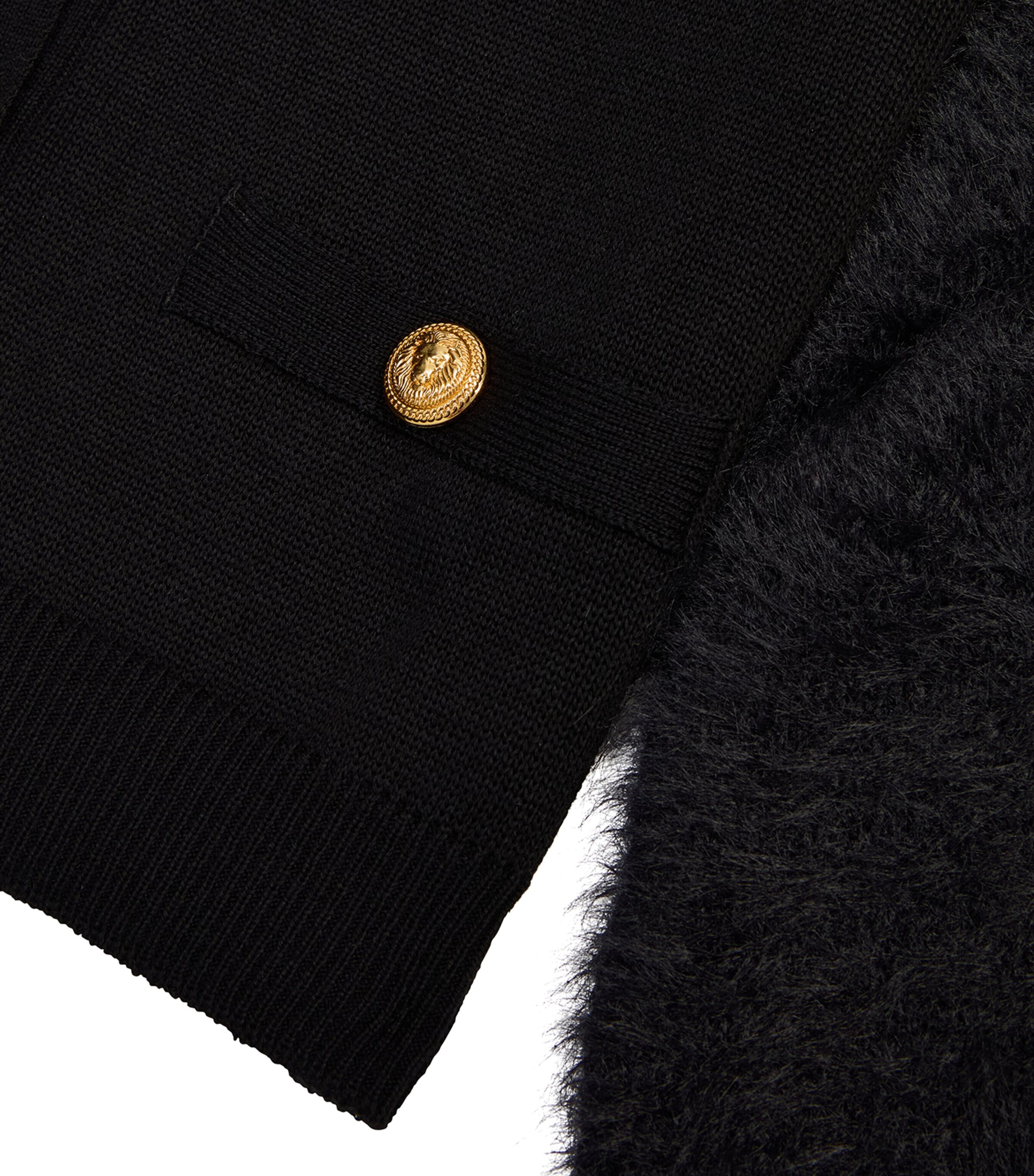 Frill-Trim Cardigan (8-14 Years) 930ORBLACK/GOLD Image 2