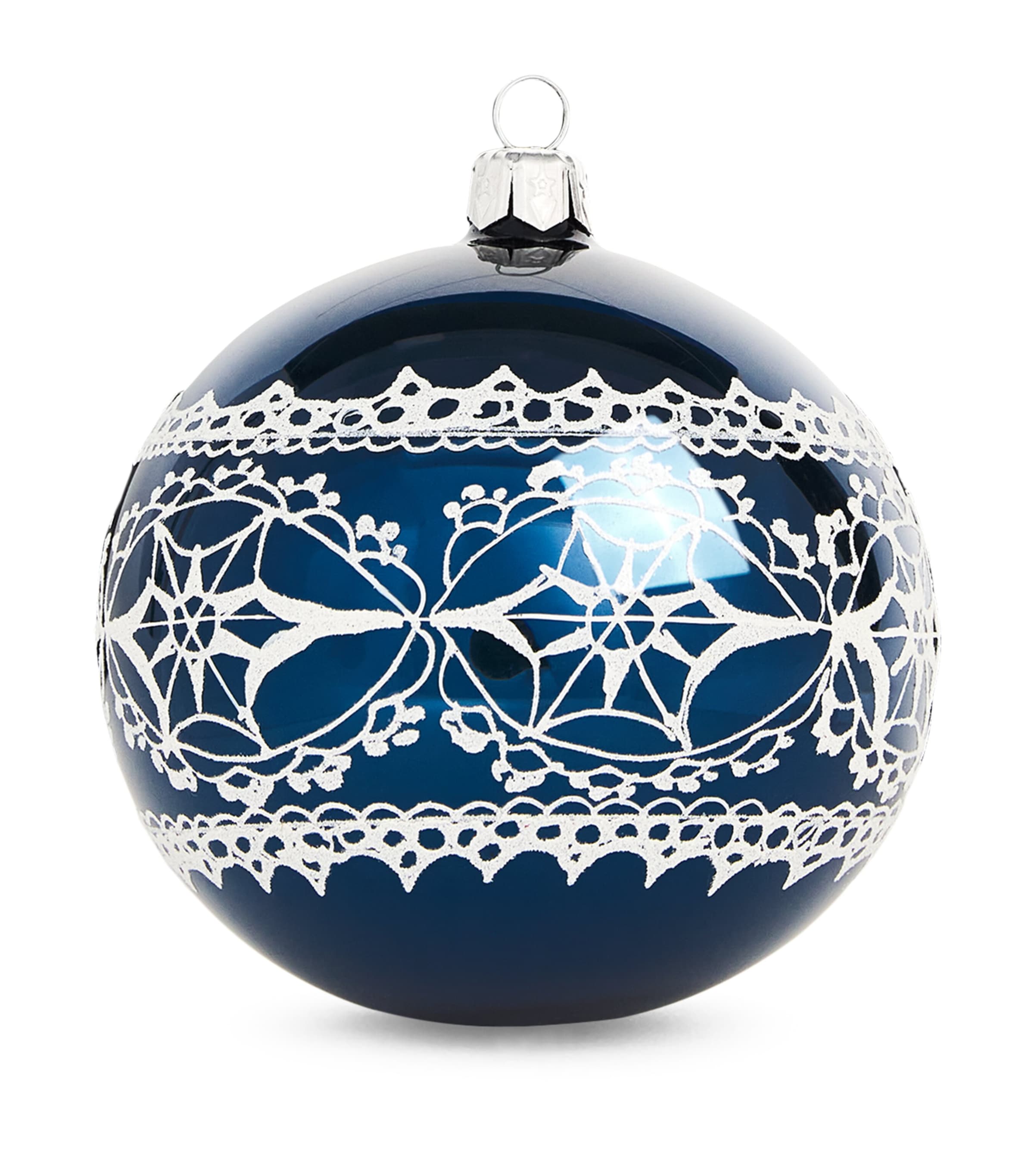 Harrods Glass Lace Belt Bauble In Navy